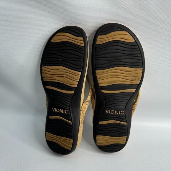 Vionic Orthaheel Brown Thong Slide Sandals Womens Size 8 - Picture 4 of 4